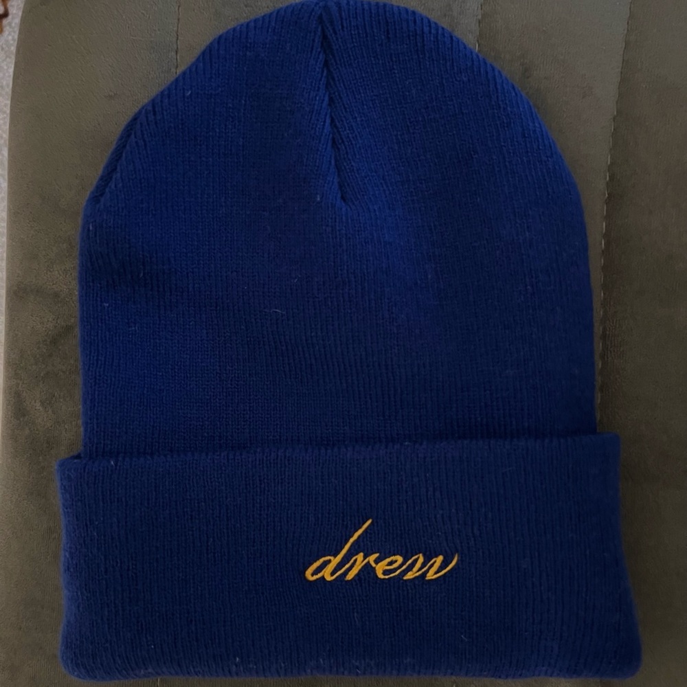 drew house blue beanie